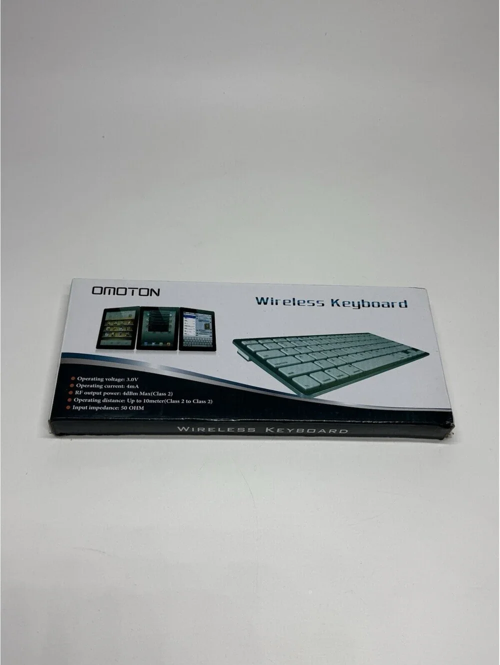 Omoton KB066 Black iOS Slim Bluetooth Wireless Keyboard White